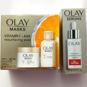 Olay Serum and Vitamin C+AHA peel